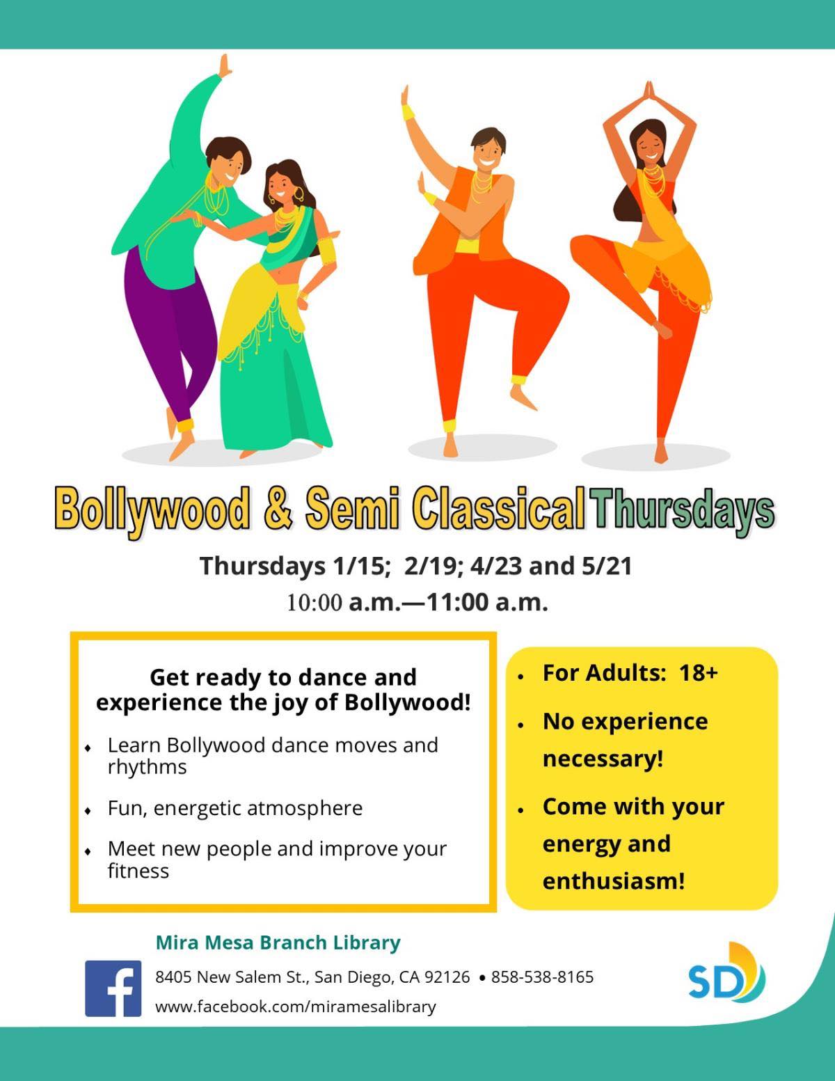 Bollywood and Semi-Classical Dance Fitness for Adults