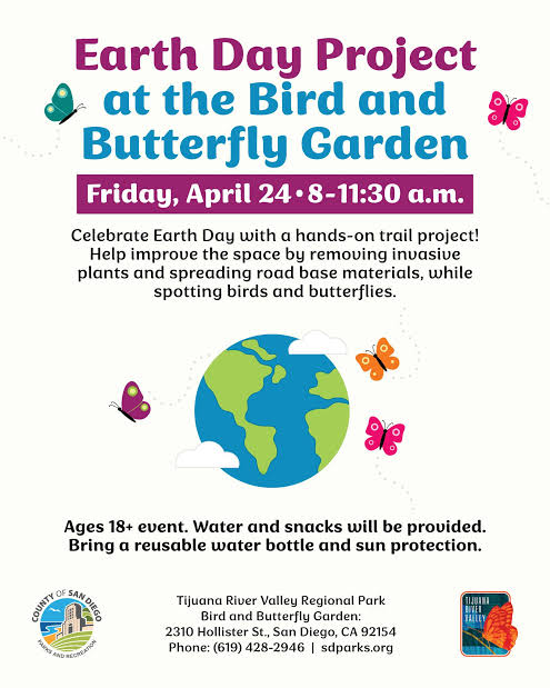 Earth Day Project at the Bird and Butterfly Garden