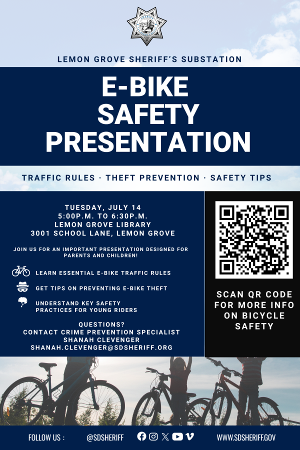E-Bike Safety Presentation – Lemon Grove event photo