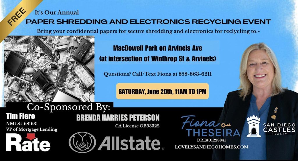 Annual FREE Secure Paper Shredding and Electronics Recycling Event