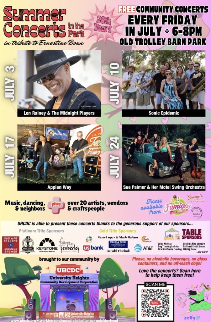 FREE Event: 2026 Summer Concerts in Trolley Barn Park – Len Rainey & The Midnight Players