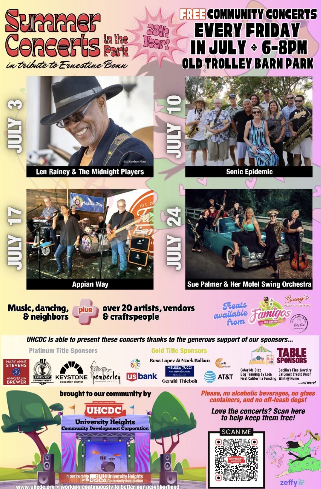 FREE Event: 2026 Summer Concerts in Trolley Barn Park – Len Rainey & The Midnight Players event photo