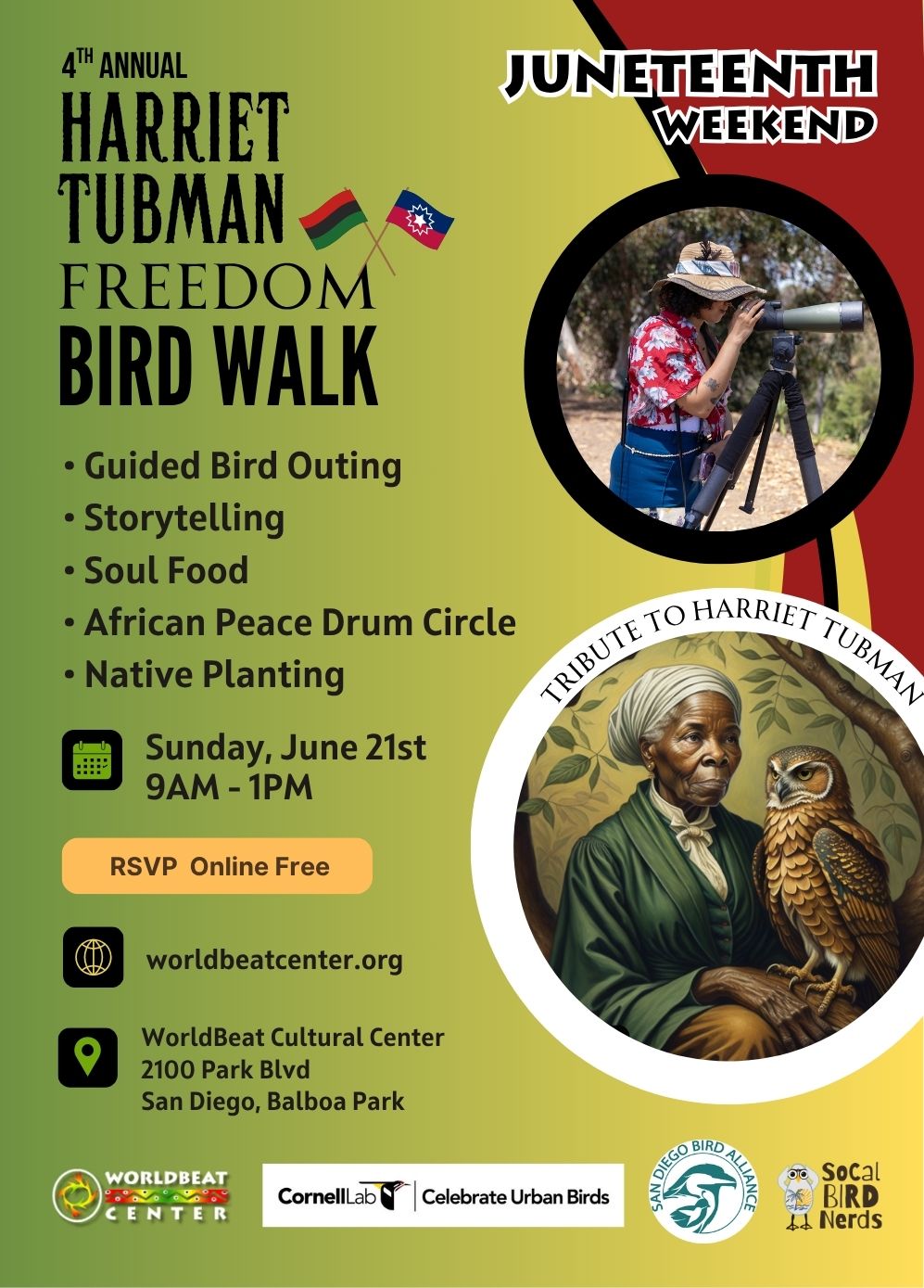4th Annual Juneteenth Harriet Tubman Freedom Bird Walk