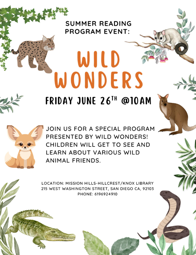Children’s Summer Reading Program Performance: Wild Wonders event photo