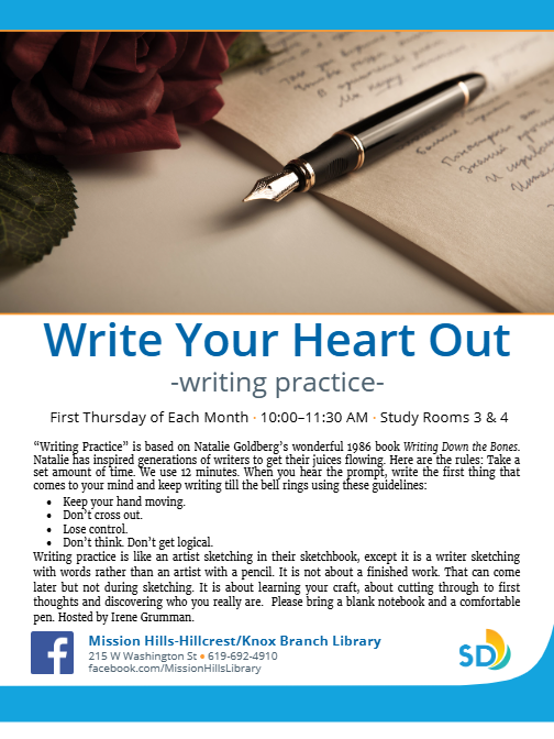 Write Your Heart Out: Writing Practice event photo
