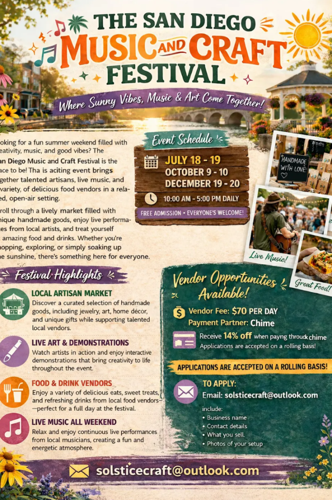 San Diego Solstice Music and Craft Fair