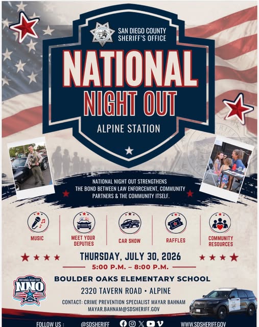 National Night Out – Alpine Sheriff’s Station event photo