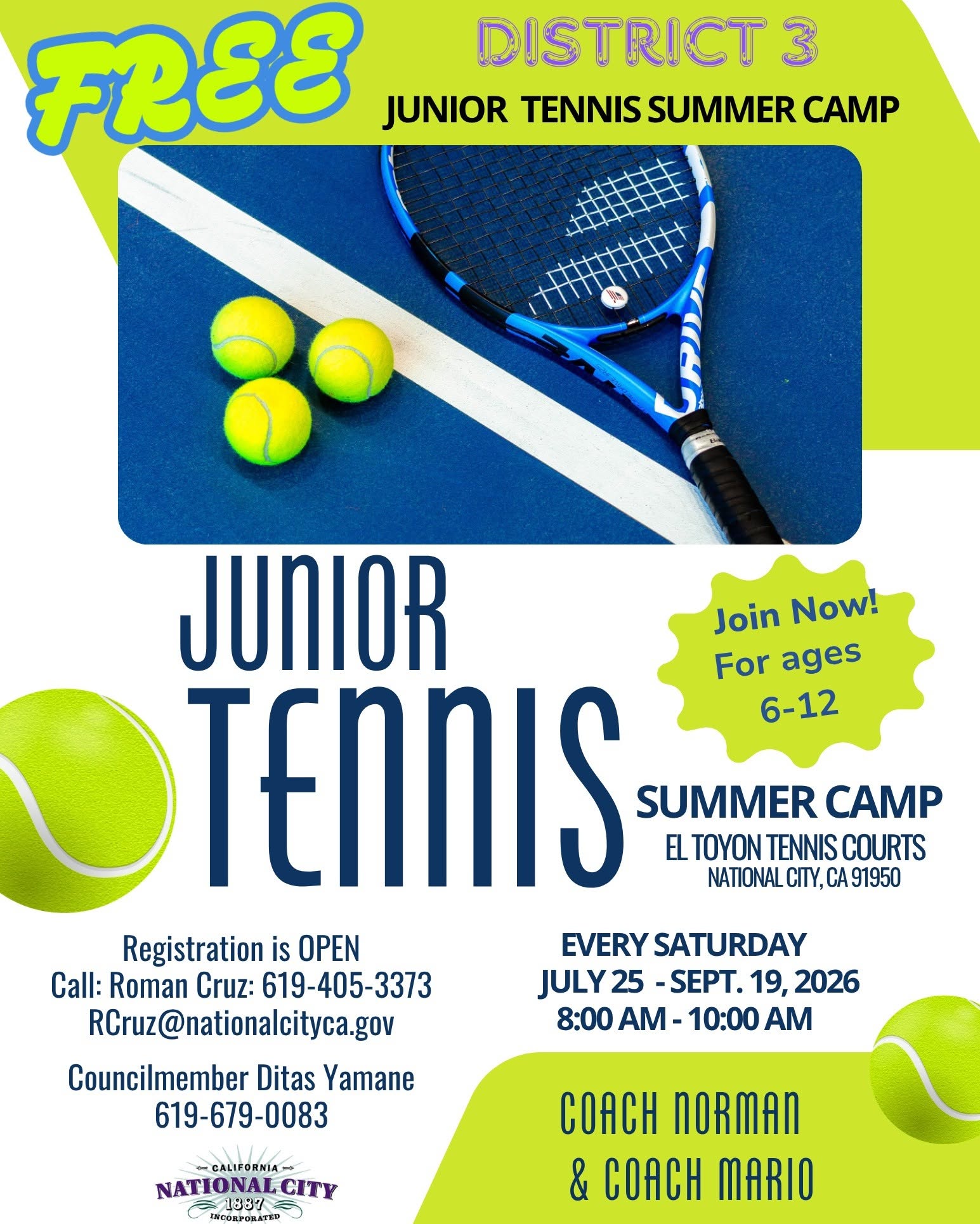 Junior Tennis Summer Camp