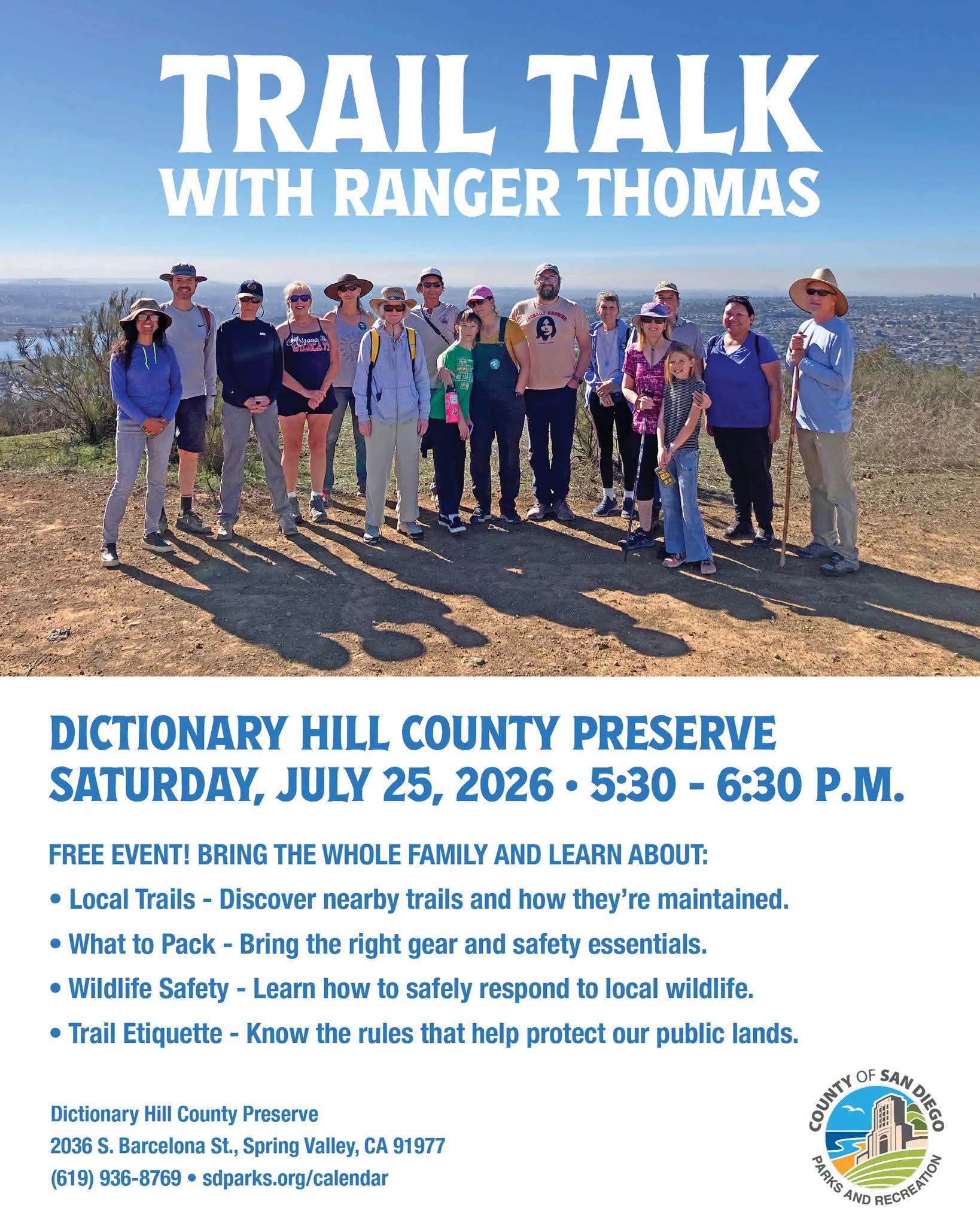 Event: Trail Talk with Ranger Thomas at Dictionary Hill