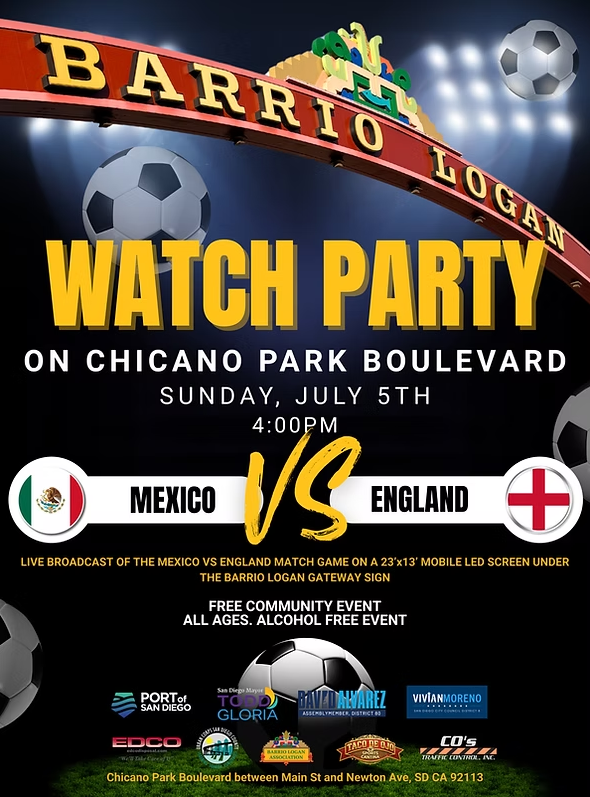 Barrio Logan Mexico vs. England Watch Party