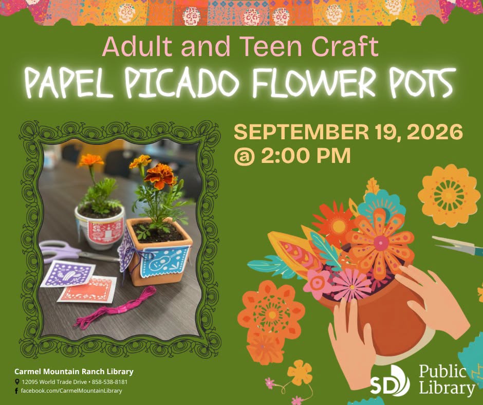 Adult / Teen Craft: Papel Picado Flower Pots event photo