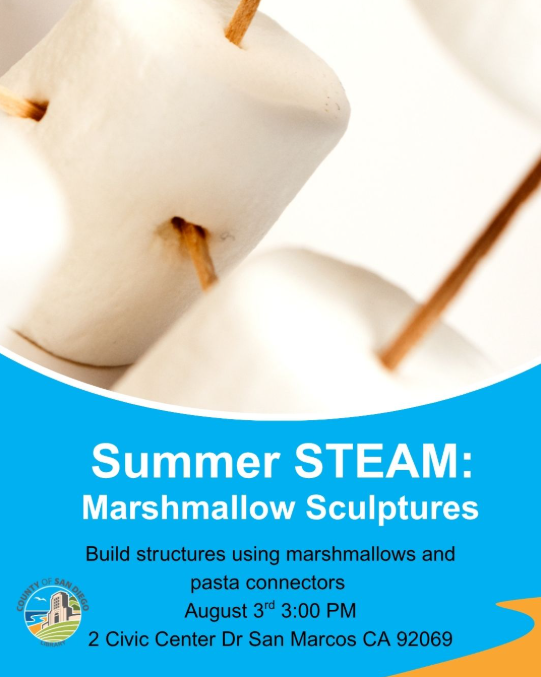 Summer STEAM: Marshmallow Sculptures event photo