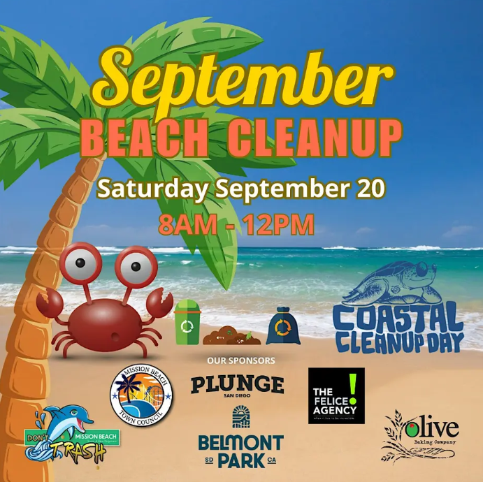 Beach Cleanup for Coastal Cleanup Day at Belmont Park event photo