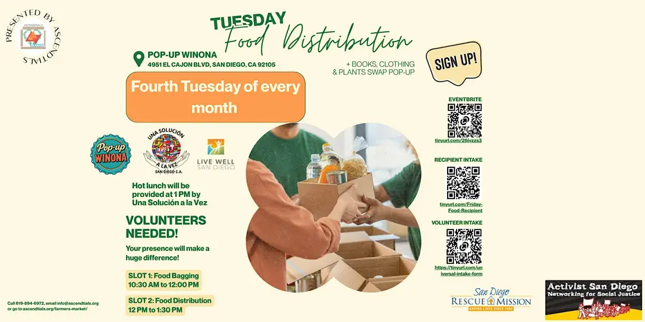 ASCENDtials Monthly Tuesday Food Distribution Event
