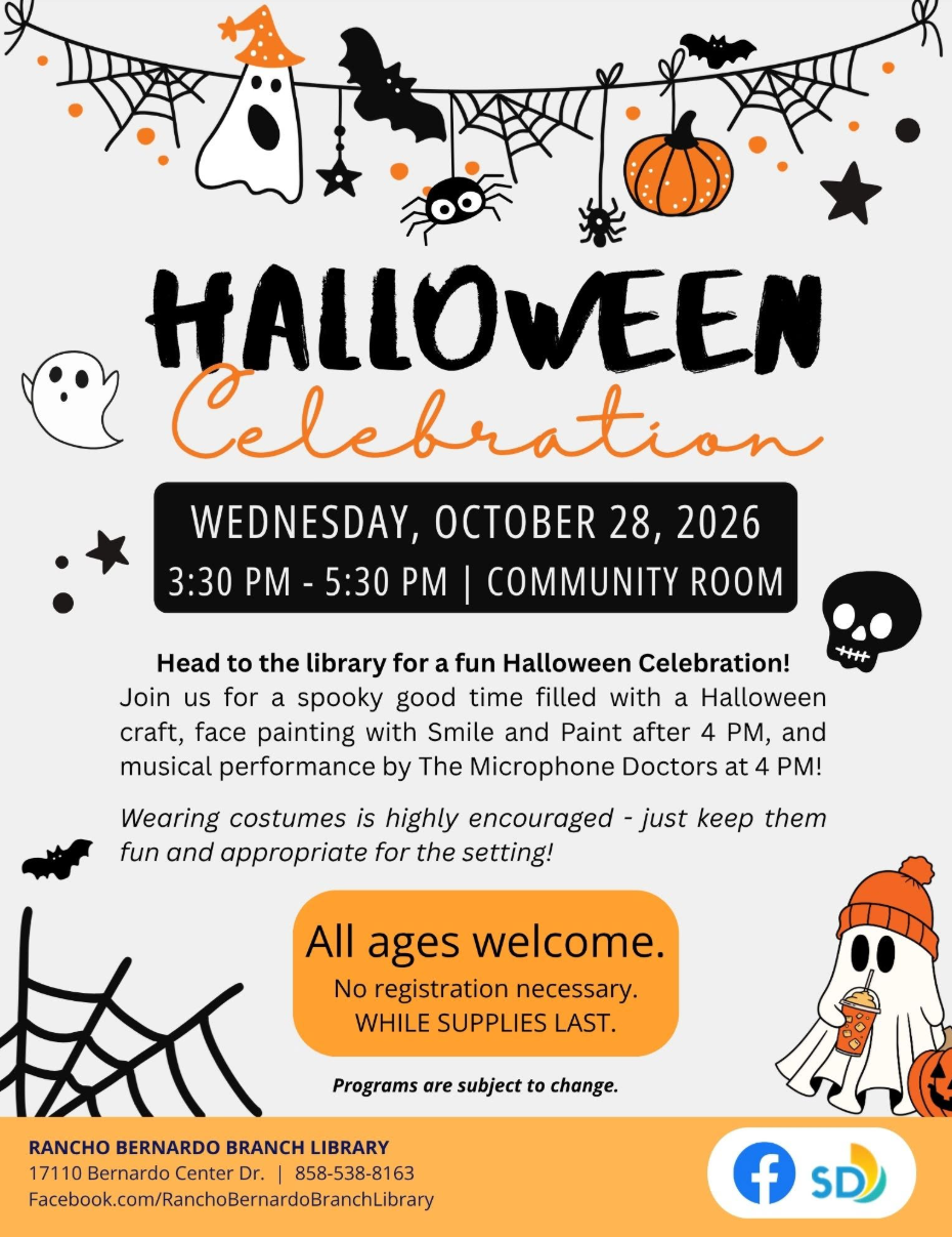 Halloween Celebration – Rancho Bernardo Library
