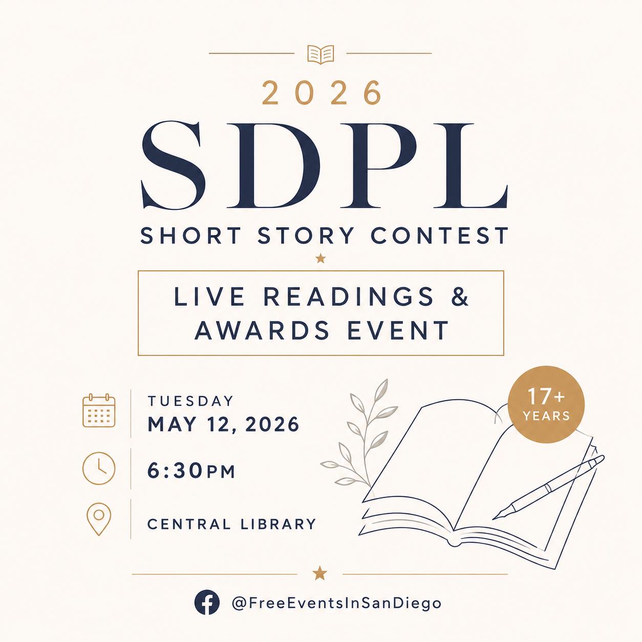 2026 SDPL Short Story Contest | Live Readings & Awards Event