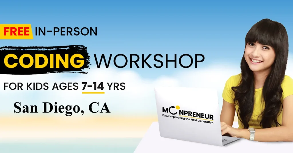Coding Class for Kids in San Diego, CA (7-14 Yrs) event photo