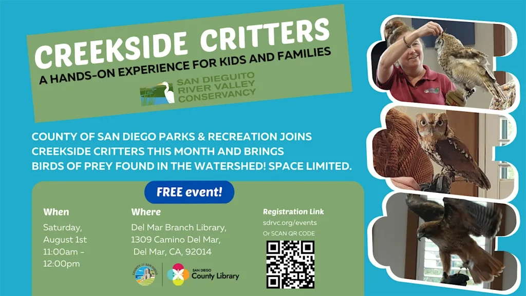 SDRVC Creekside Critters Bird of Prey with SD County Parks and Recreation event photo