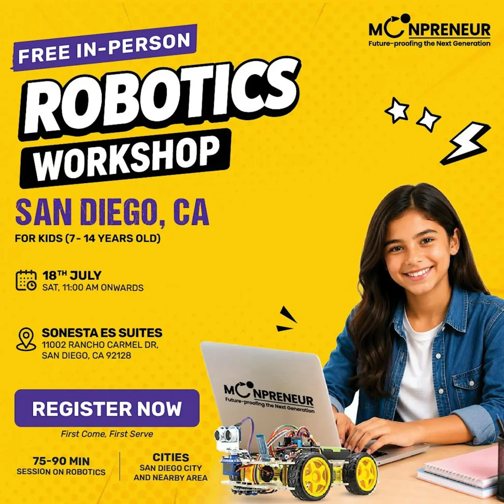 Robotics Class for Kids in San Diego, CA (7-14 Yrs) event photo