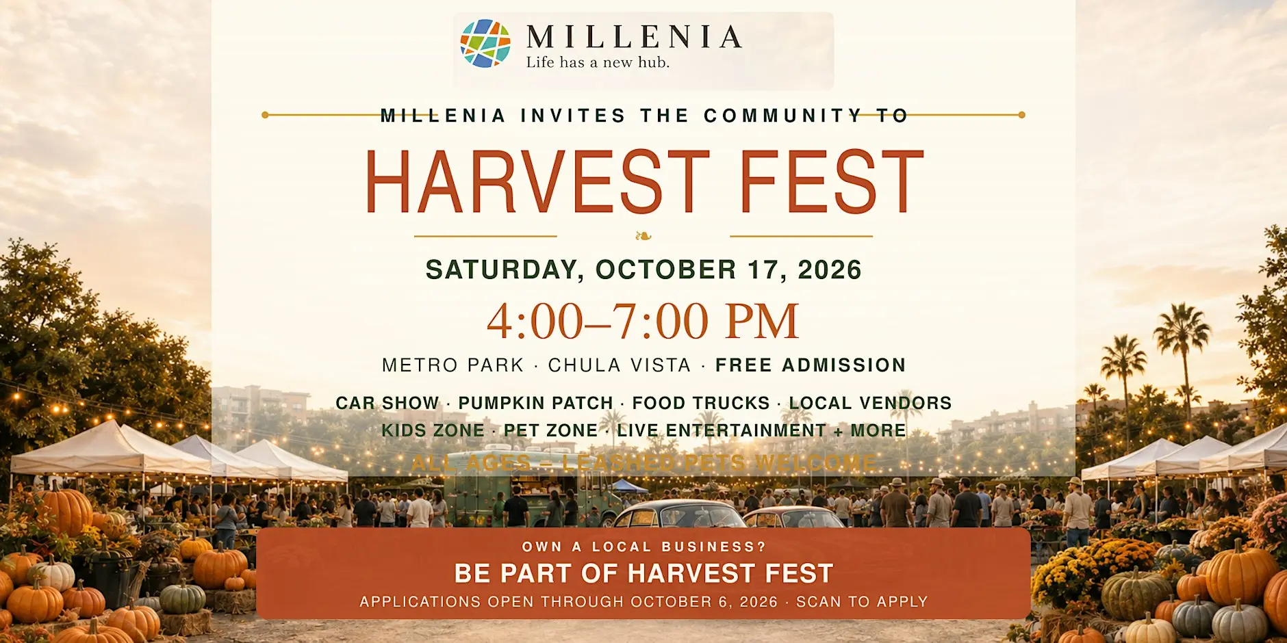 Millenia Harvest Fest Classic Car Show Community Celebration at Metro Park