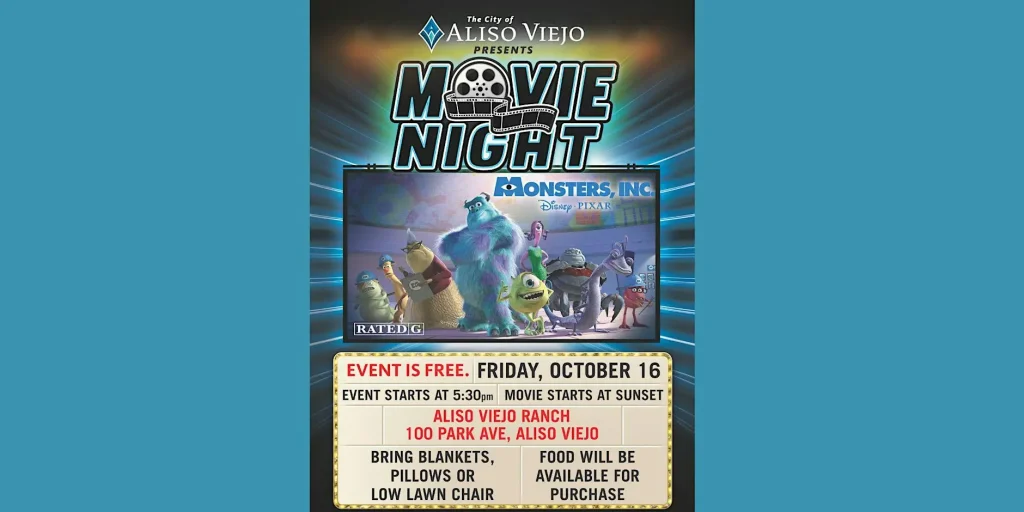 Monsters, Inc. Movie Night at Aliso Viejo Ranch event photo