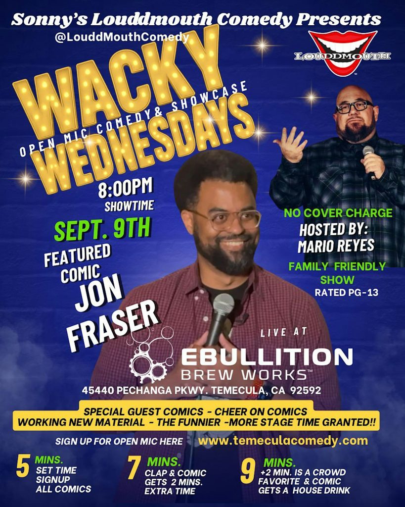Sonny’s LouddMouth Comedy Presents: Wacky Wednesdays Open Mic @Ebullition event photo