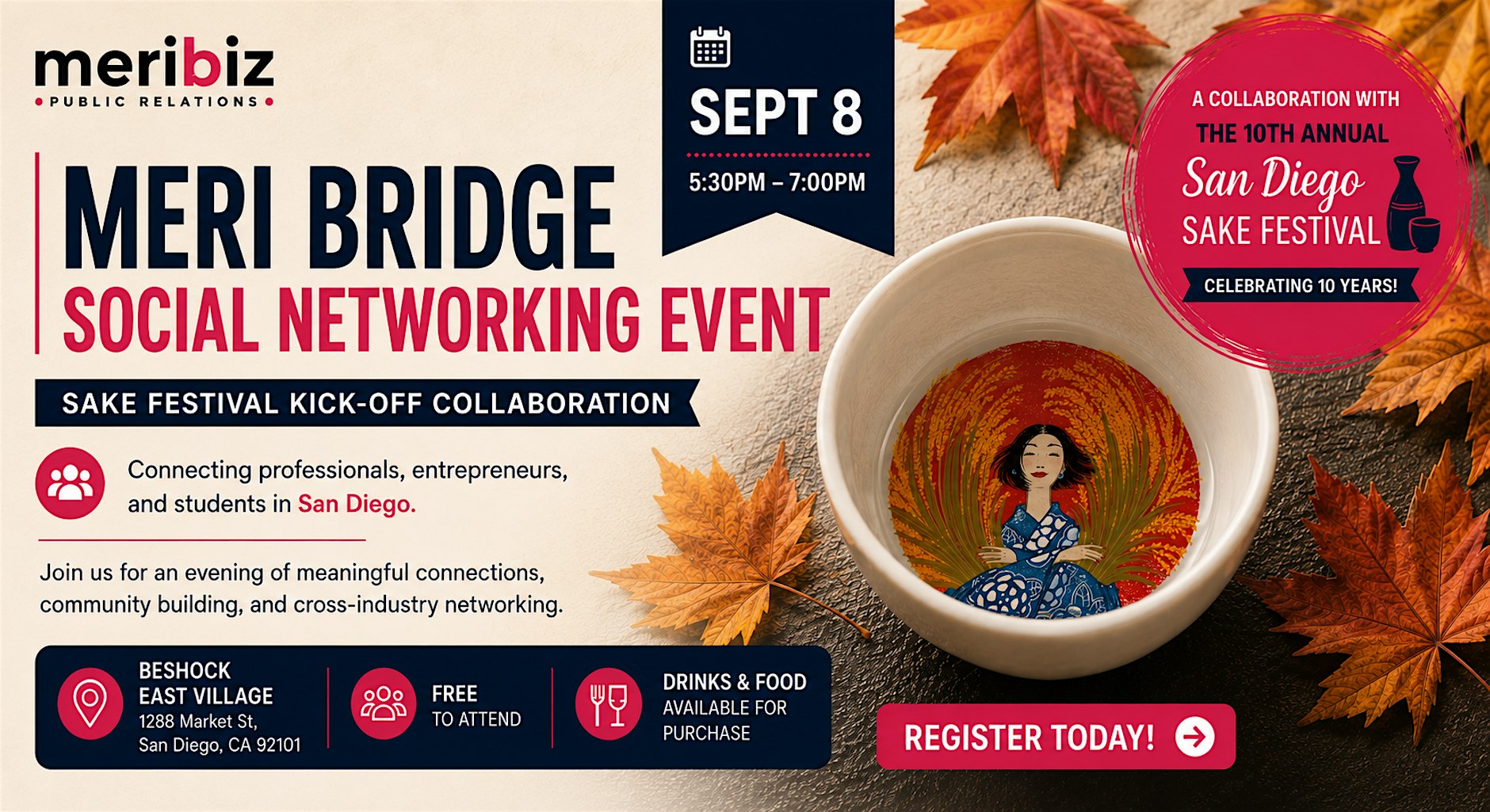 MeriBridge San Diego Presents Sake Festival Kick-Off Event | Sake 101