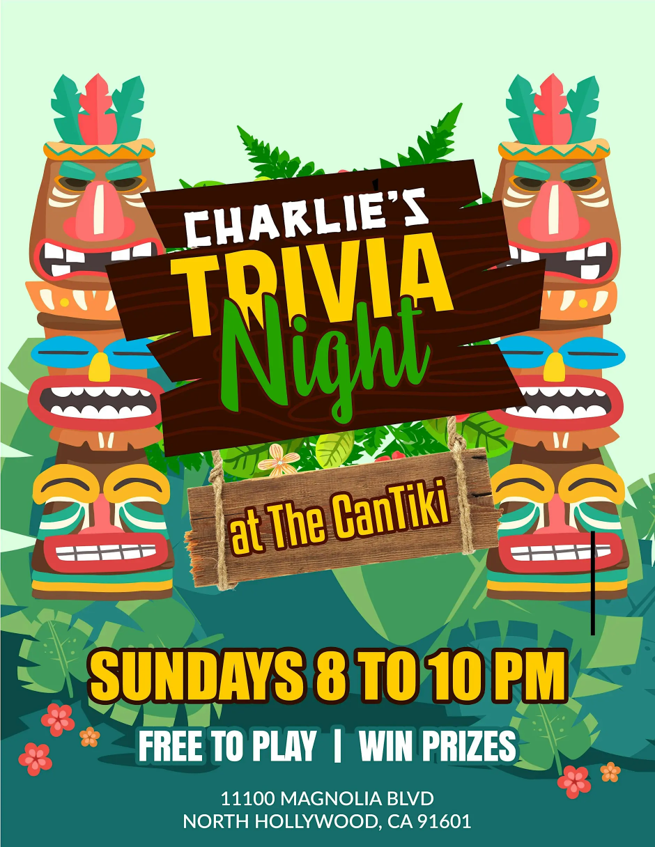 Charlie’s Trivia Night at The CanTiki