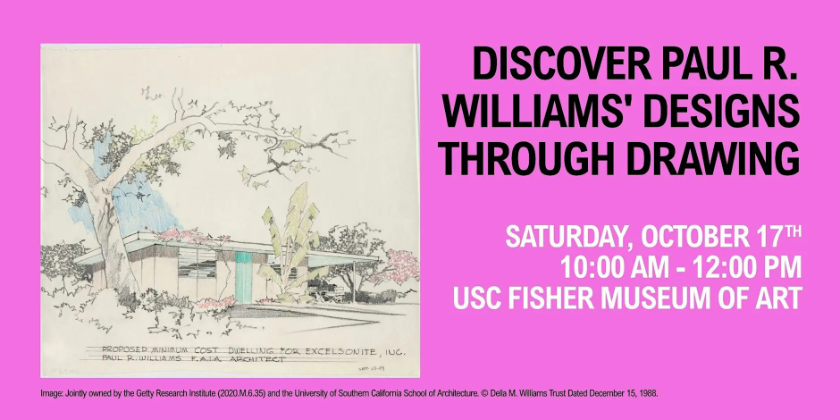 Discover Paul R Williams’ Designs through Drawing event photo