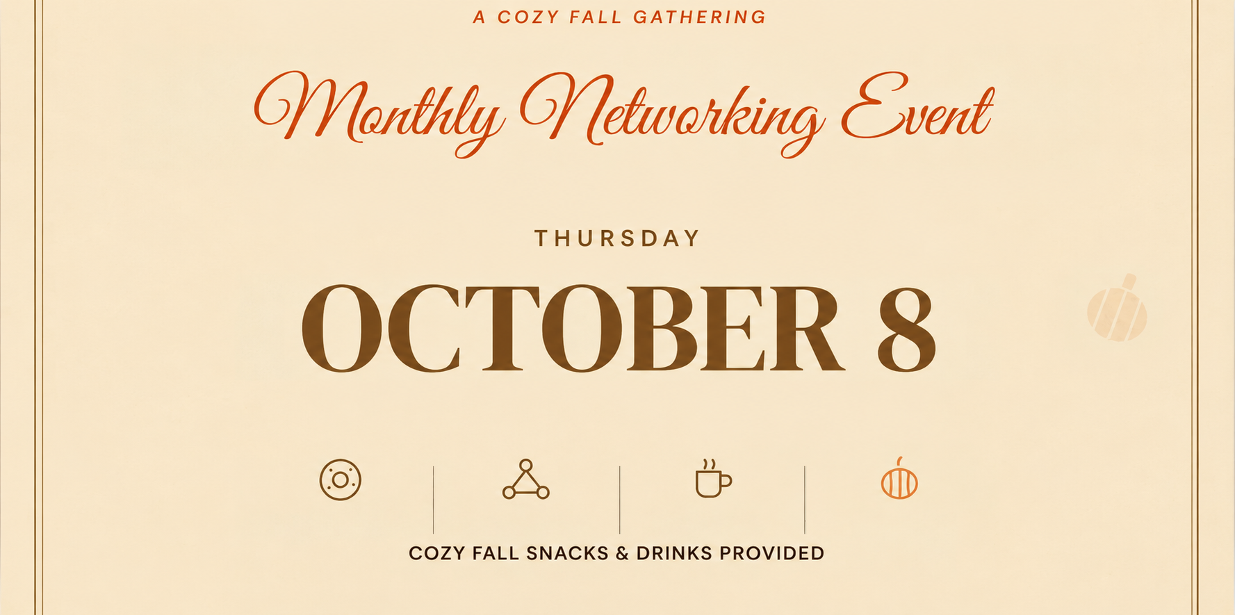 Networking Event: October 8th