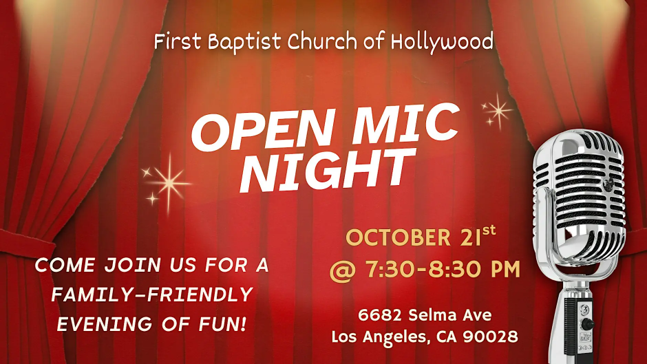 Open Mic Night in Hollywood event photo
