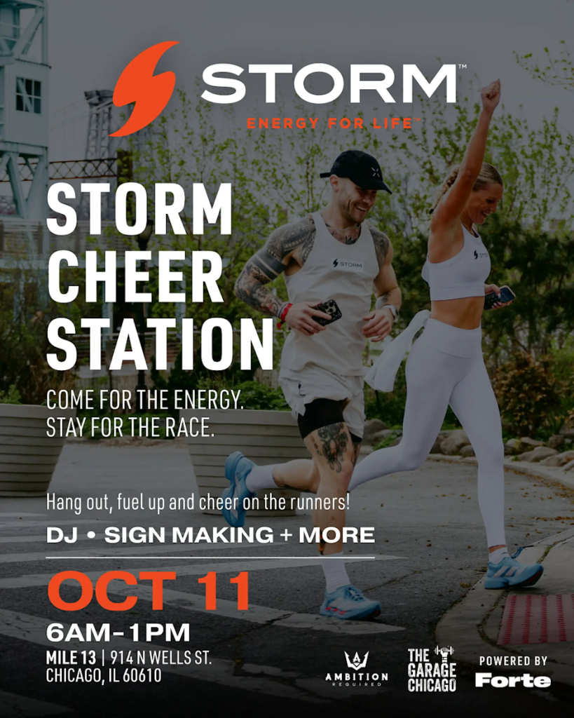 STORM Cheer Station Chicago Marathon event photo