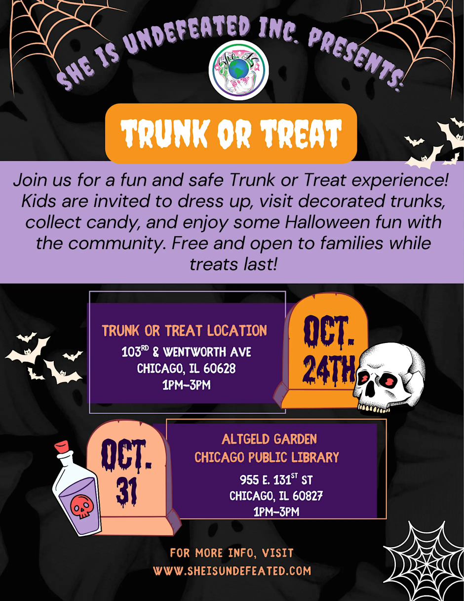 She Is Undefeated Inc., “Trunk or Treat”