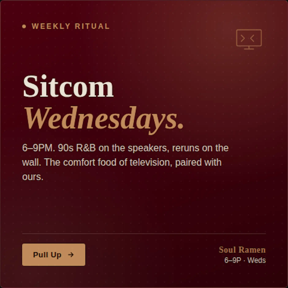 Sitcom Wednesdays – 90s R&B event photo